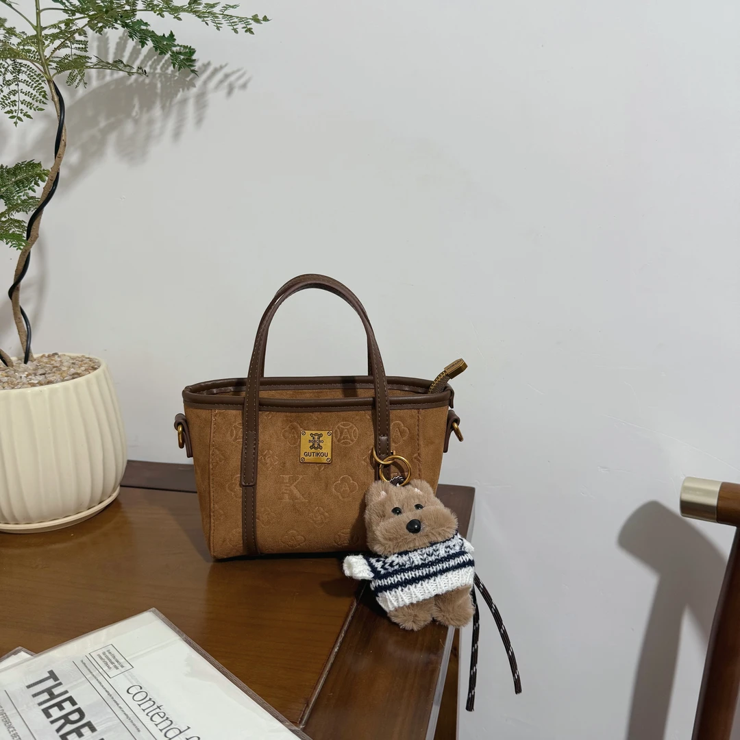 1159-1南瓜色【小菜篮】秋冬新款小手提菜篮子【宽20高13】