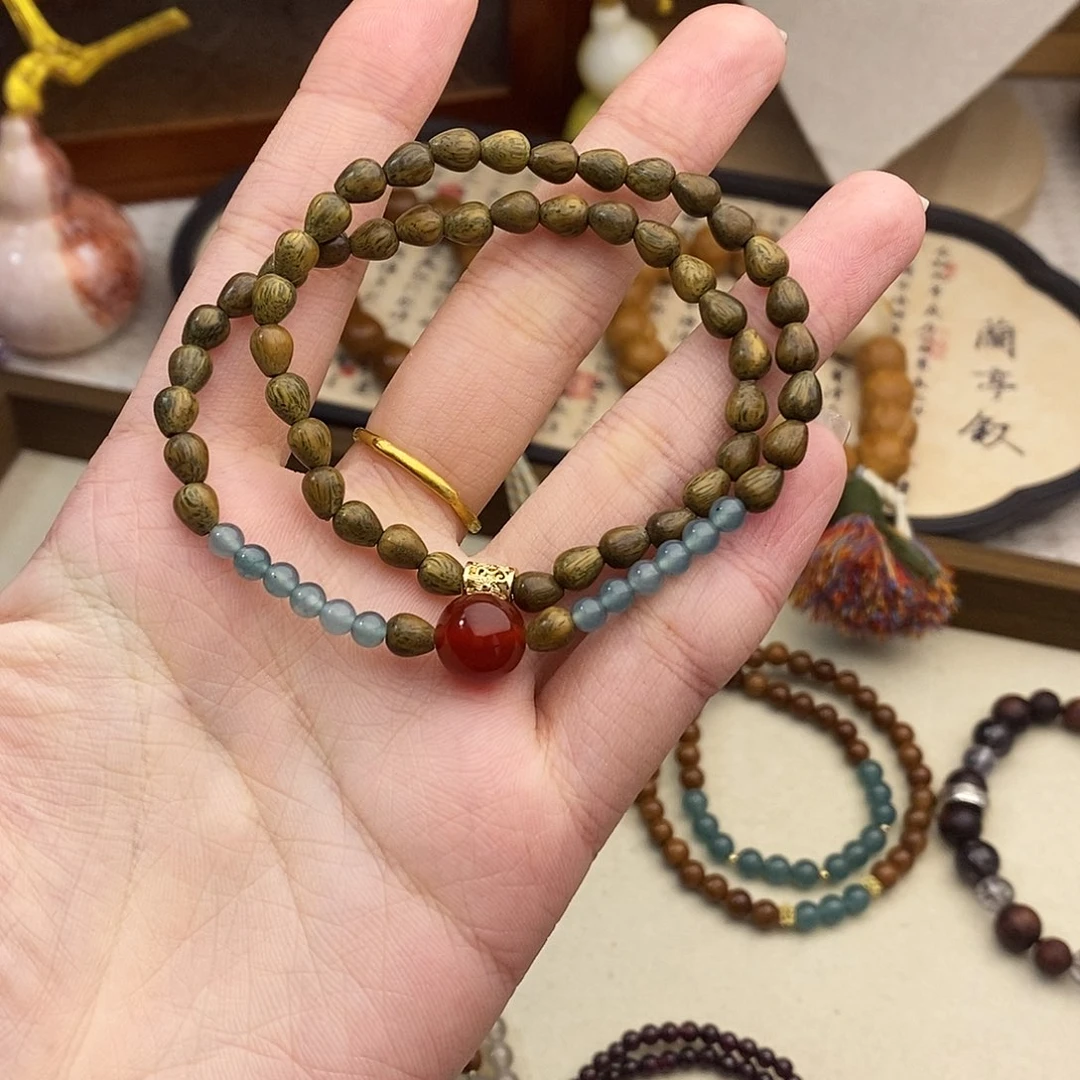 维腊木（绿檀）未镶嵌手串水滴