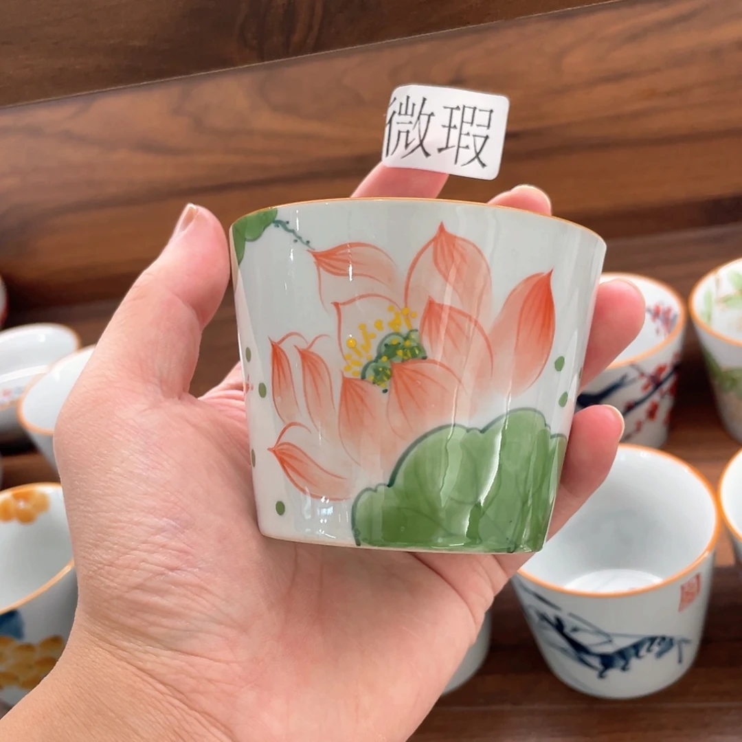 釉下手绘茶具微瑕