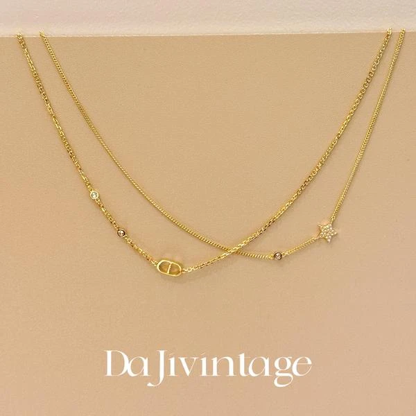 大吉中古/Dior迪奥cd双层叠戴项链