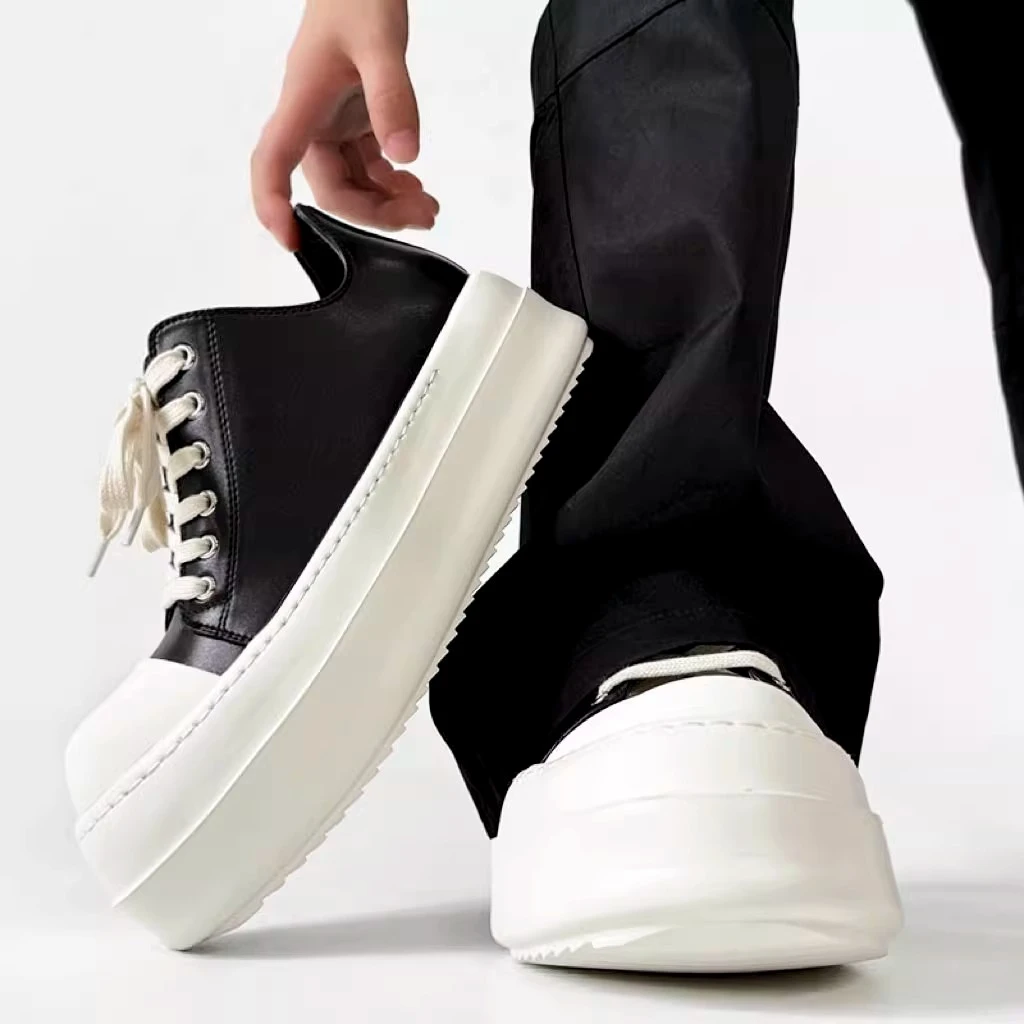 小鬼同款大头鞋男士潮牌新款痞帅增高高级感休闲板鞋黑色情侣潮鞋