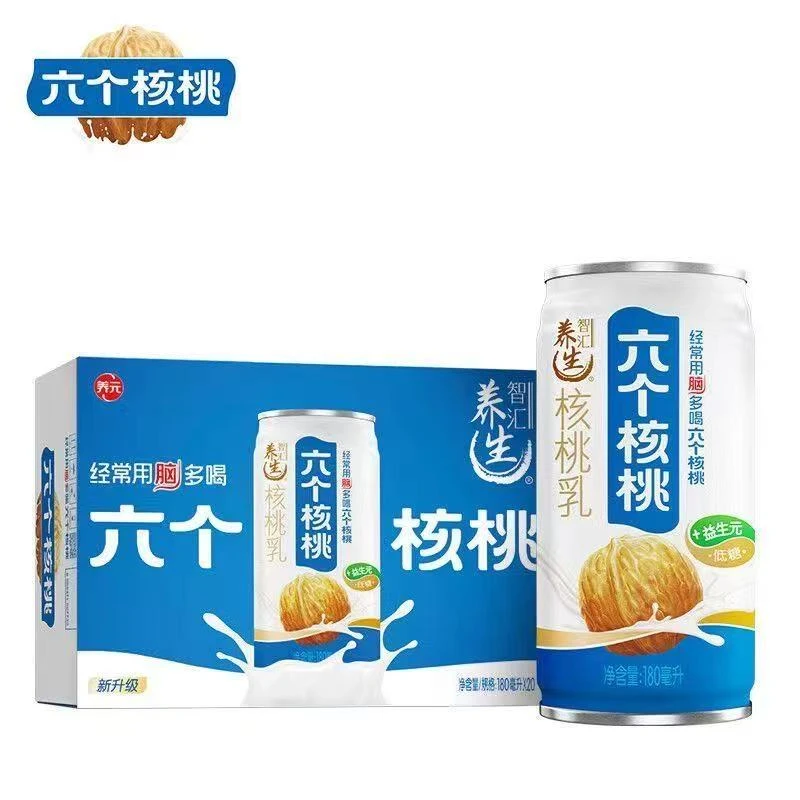 【临期】六个核桃养元小养生核桃乳正品180ml罐装整箱植物蛋白饮料
