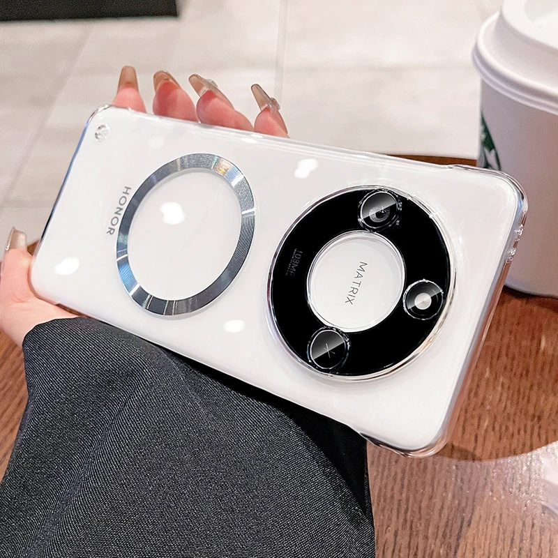 适用荣耀X60pro手机壳新款荣耀X50/60超薄带镜头膜散热磁吸无边框