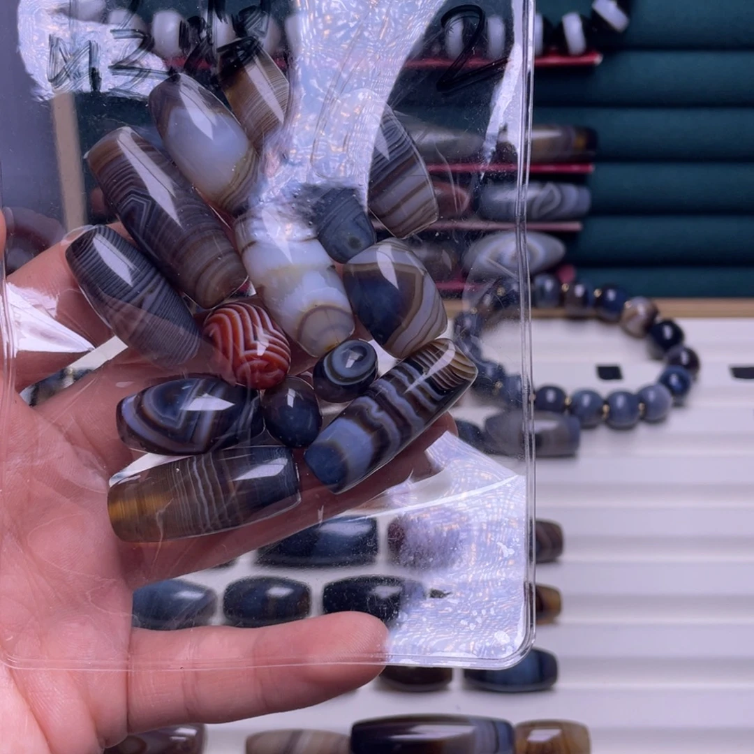 山***暝玛瑙/玉髓合金颈饰