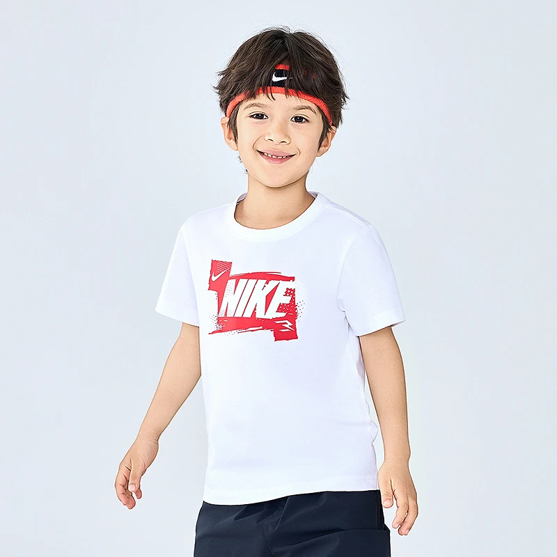 NIKE耐克时尚休闲舒适纯棉运动童装短袖T恤RWB-TE-1529