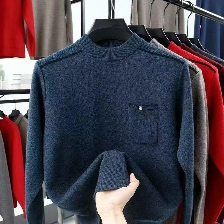 1-50中老年男士秋冬毛衣爸爸保暖长袖