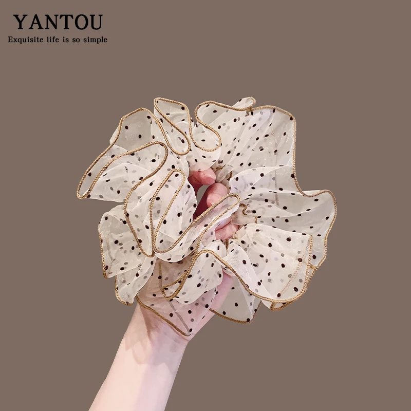 高级感水钻网纱蝴蝶结发圈2025新款高级感后脑勺马尾头绳