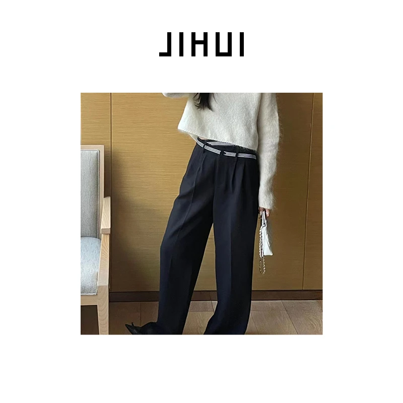 【JIHUI】春夏特价：腰头织带西裤