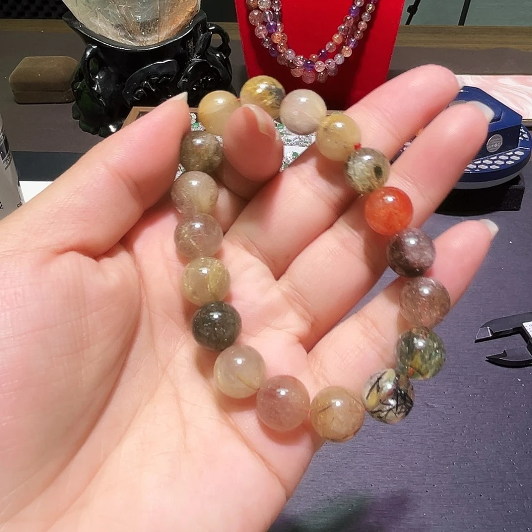 未镶嵌手链水晶彩发晶2号