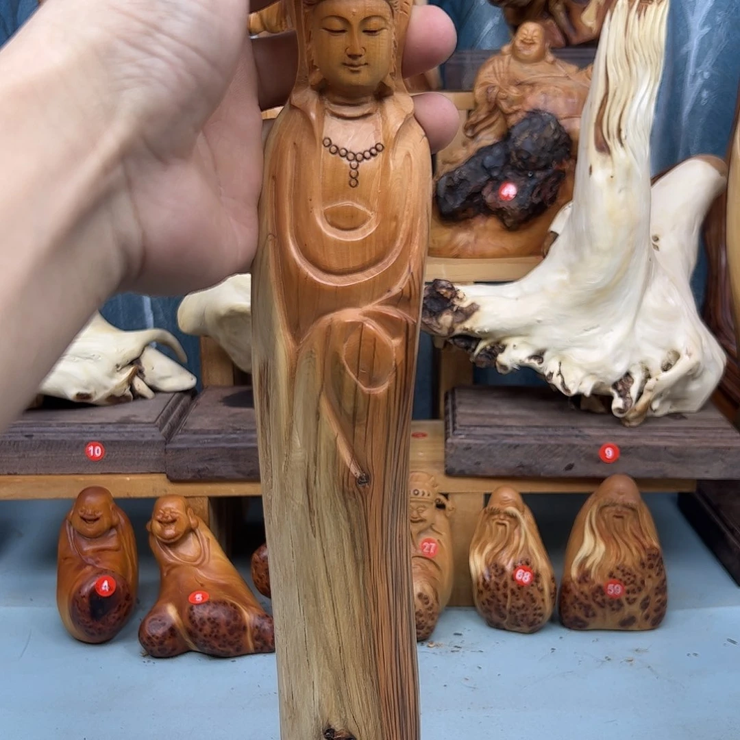 木柏木摆件手把件