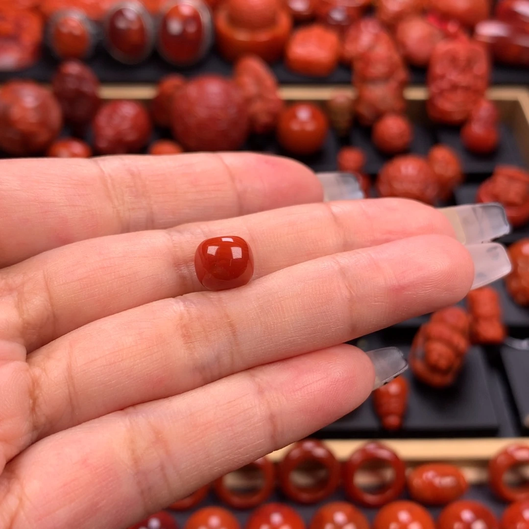 未镶嵌老型单珠8.5✖️7.5mm南红玛瑙