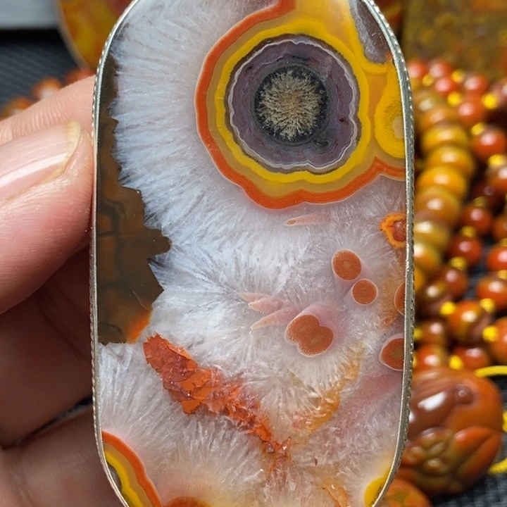 玛瑙/玉髓吊坠未镶嵌风***后