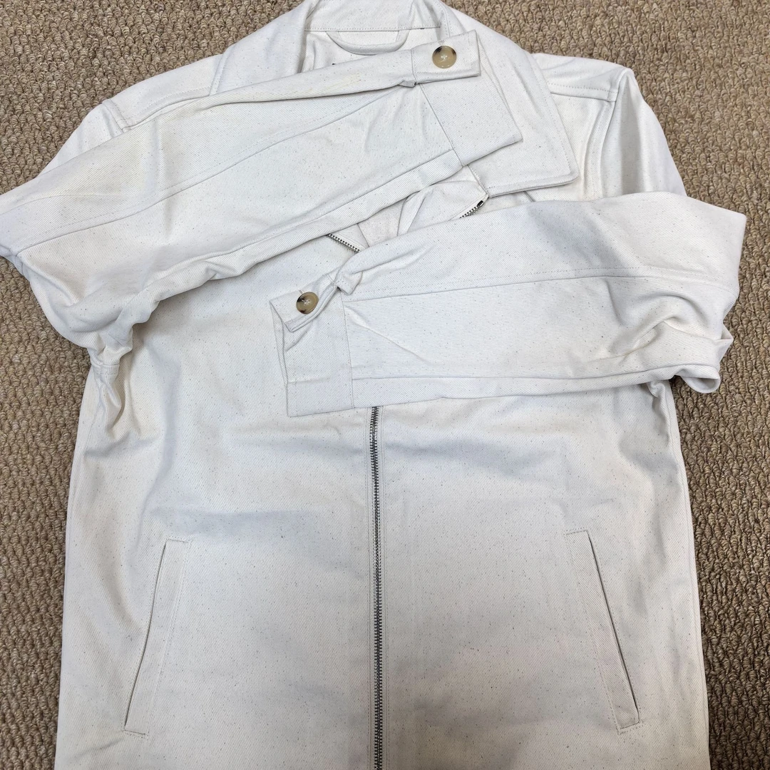 【名仕阁奢品】三角标白色牛仔夹克