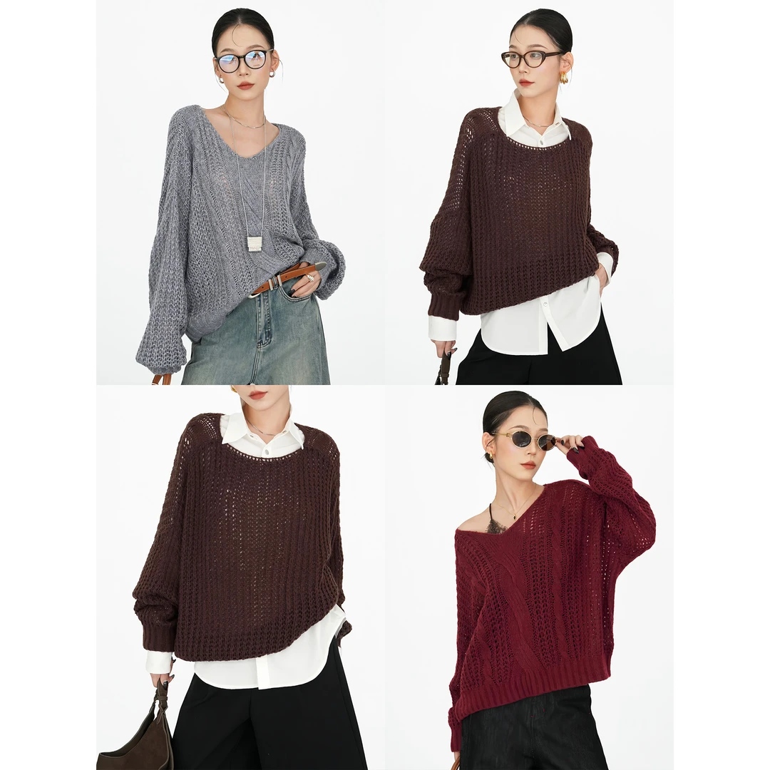 Nietzsche｜臻丝羊绒衫｜云朵般软糯亲肤 法式温柔绞花宽松毛衣1690