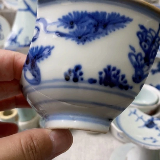 瓷片现代工艺品青花瓷片