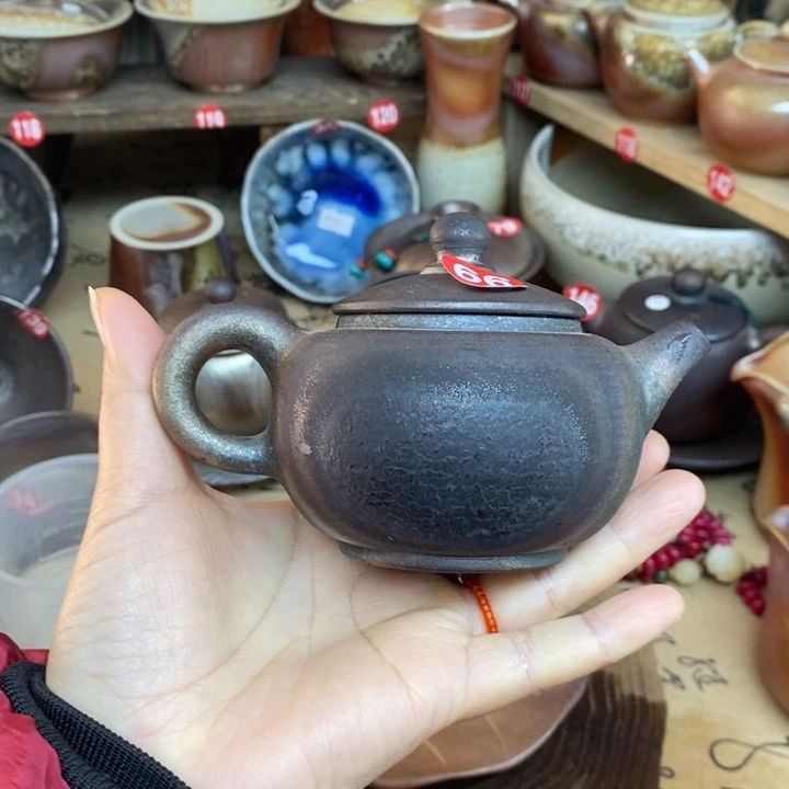 壶承陶纯柴烧裸烧茶器茶壶