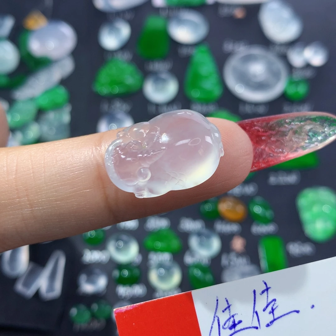 翡翠颈饰未镶嵌纯天然缅甸A货翡翠