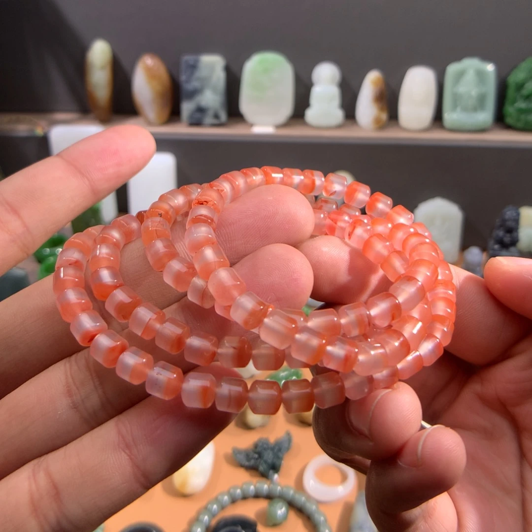 南红玛瑙手链未镶嵌