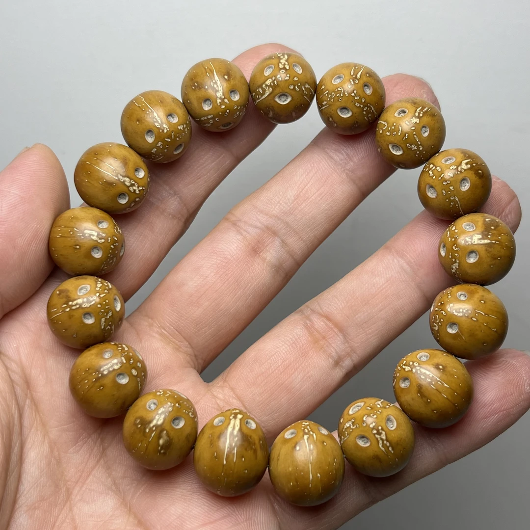 天然紫金鼠光面正圆紫金鼠原皮文玩佛珠手串绕指柔佛珠