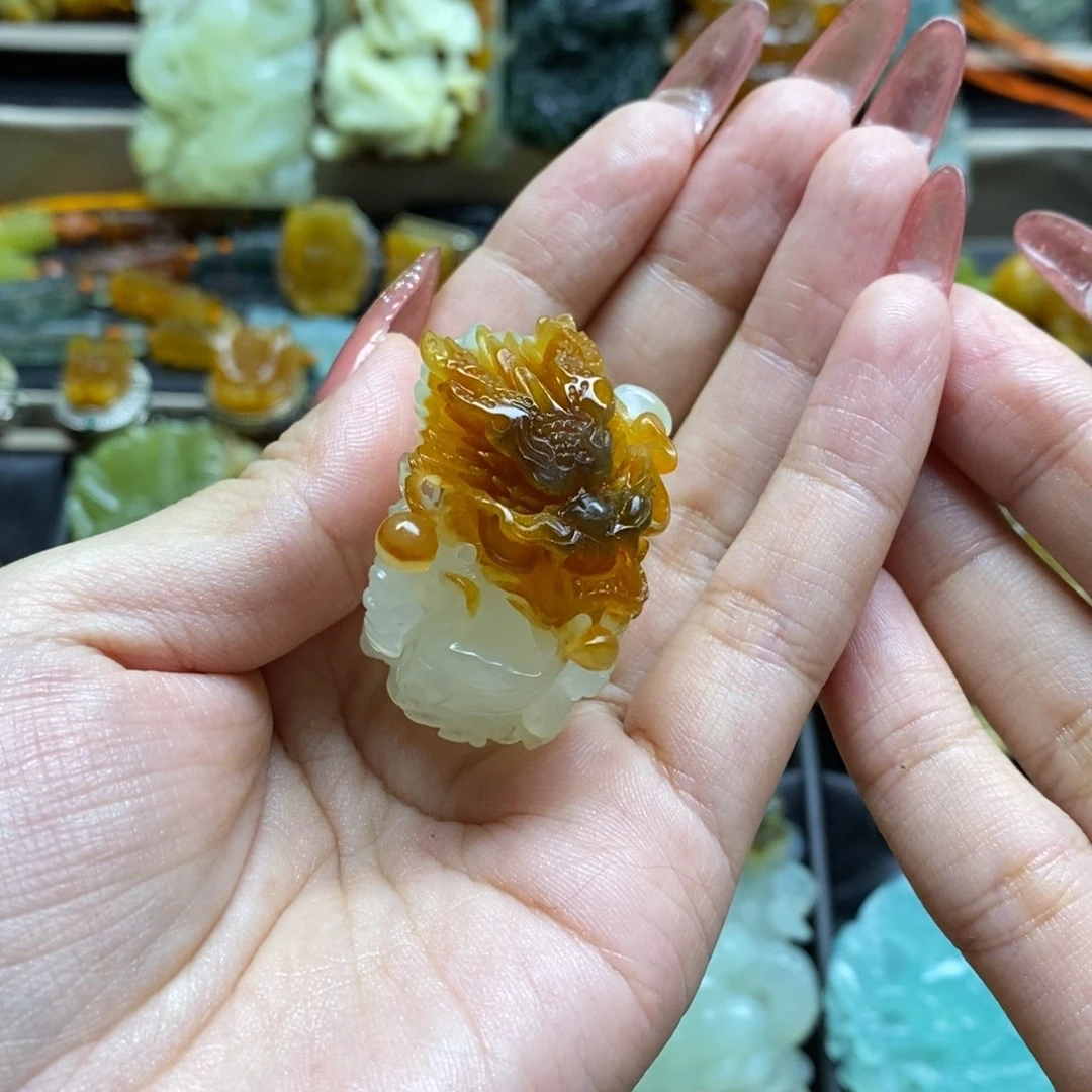 蛇纹石玉扳指未镶嵌У**!