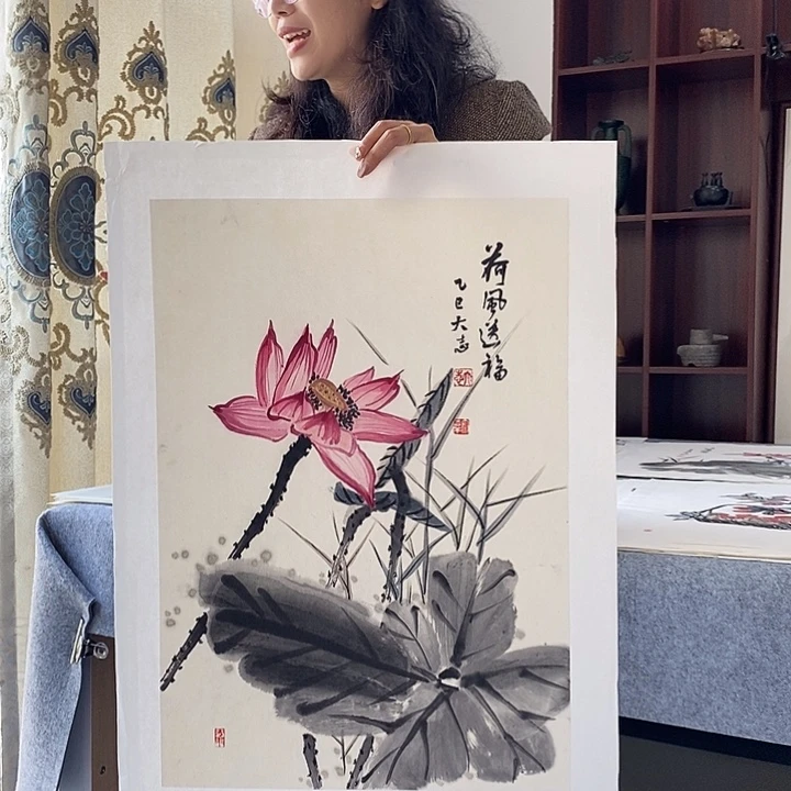 国画纯手绘国画写意作品43*63