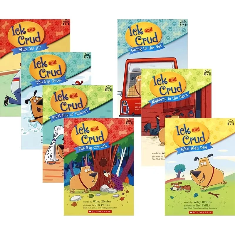 英文原版 Ick and Crud 胖狗和瘦狗的故事7册 系列绘本 英文原版