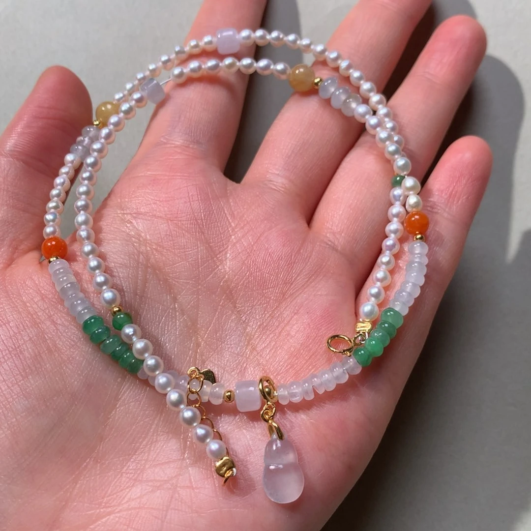 翡翠未镶嵌颈饰珠