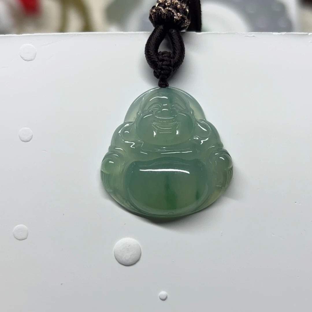 定制翡翠未镶嵌冰飘花佛公