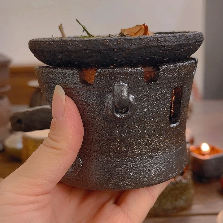 兰***子陶瓷艺术小福泥陶艺茶几风