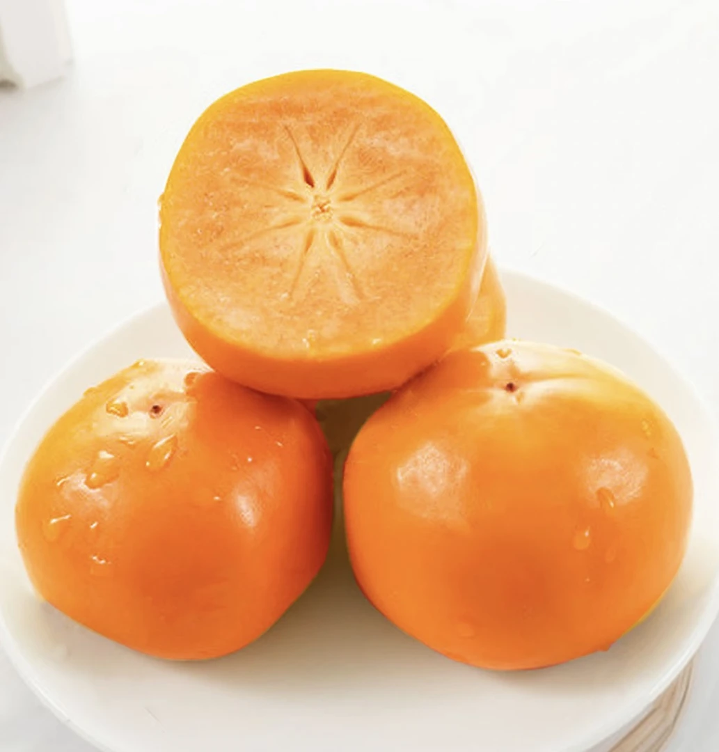 陕西正宗产地新鲜脆柿清甜可口脆甜不涩的应季水果4.5斤