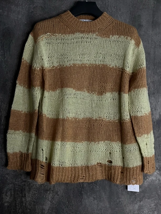 未使用 Acne studio S码*1/破洞做旧针织衫毛衣/05046/JP