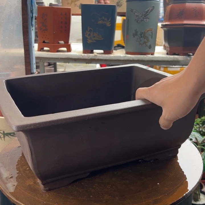 宜兴紫砂40素面马槽