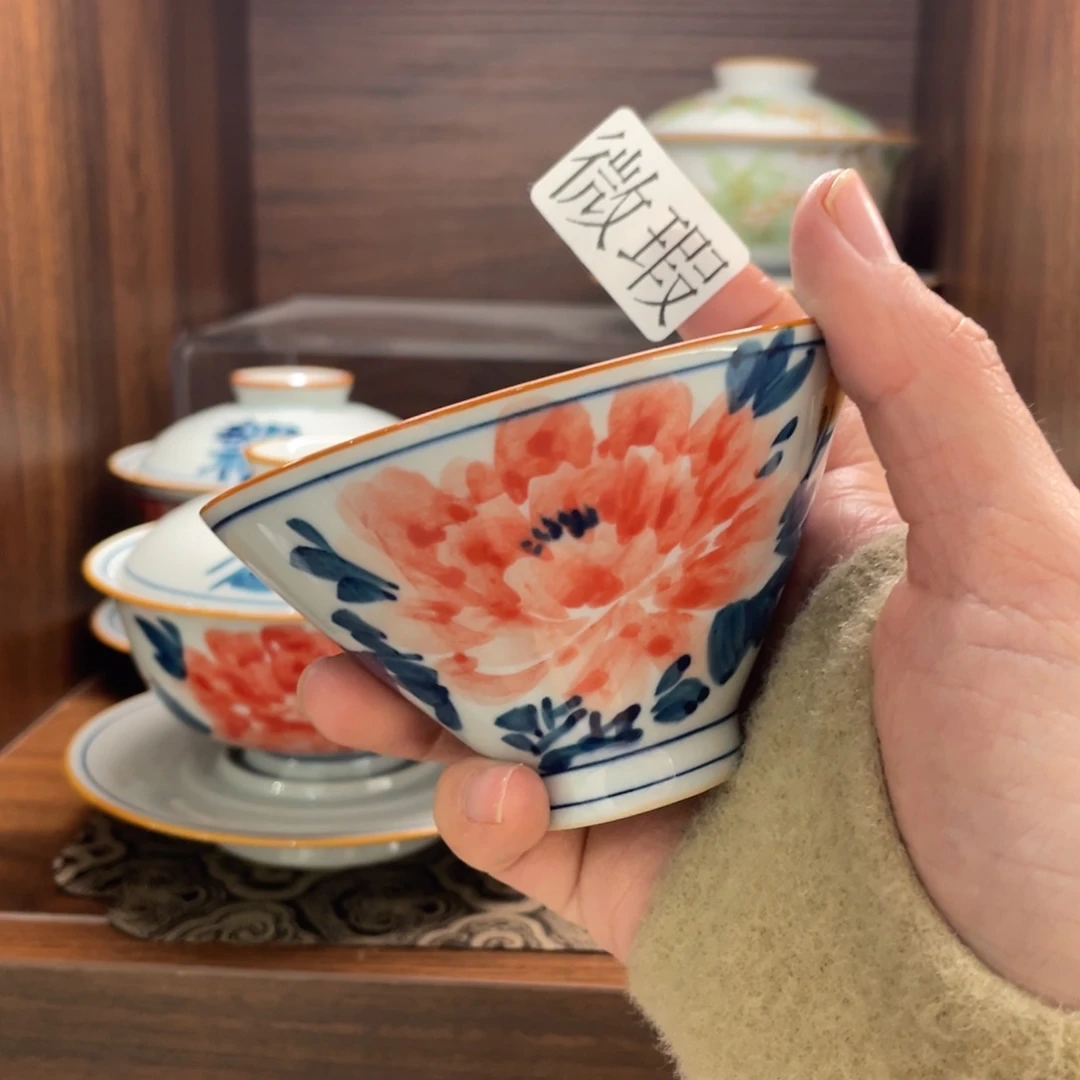 微瑕釉下彩纯手绘