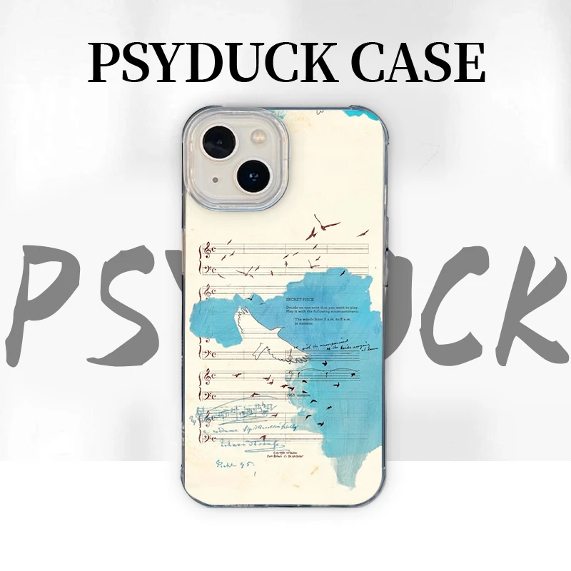 适用苹果华为一加小米海洋鸽子IMD羽纱卡通动漫防摔手机壳