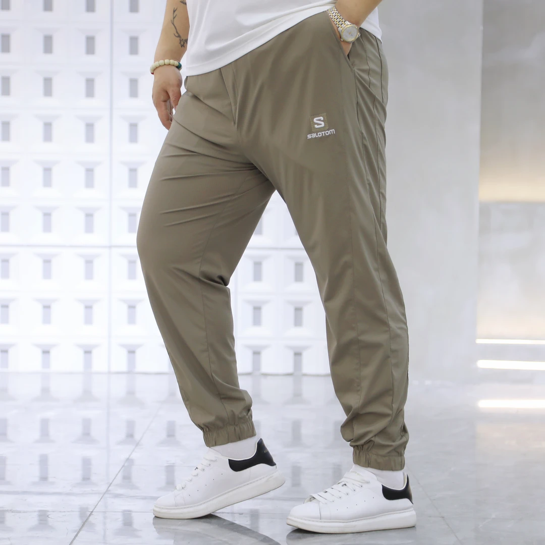 胖哥文大码男装夏季速干牛奶丝休闲裤2561