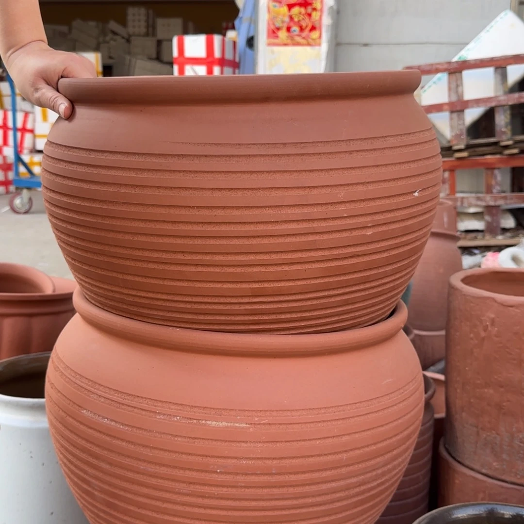 紫砂花盆口40高30宜兴紫砂