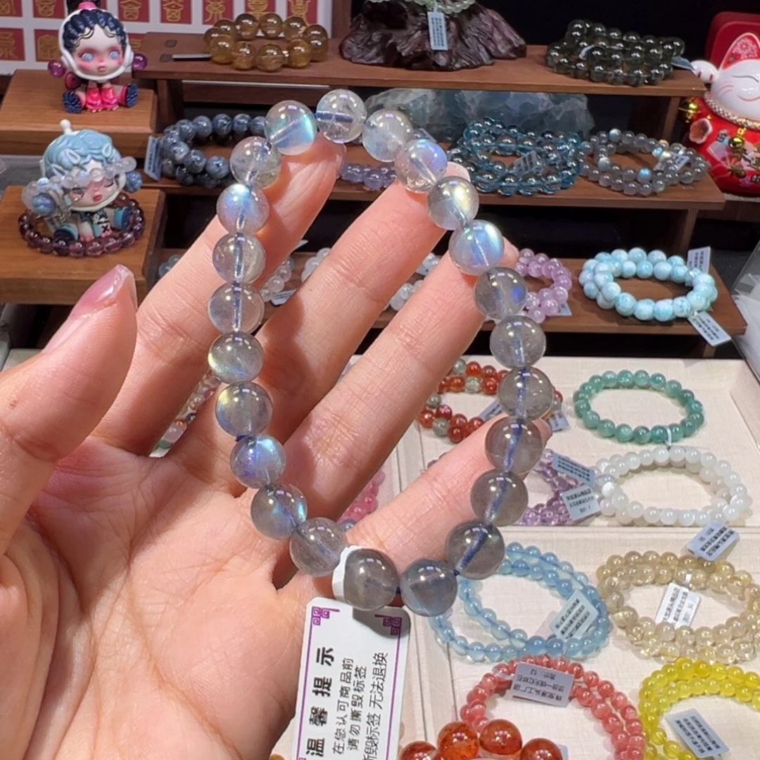 手串长石未镶嵌8m高货灯泡灰月光