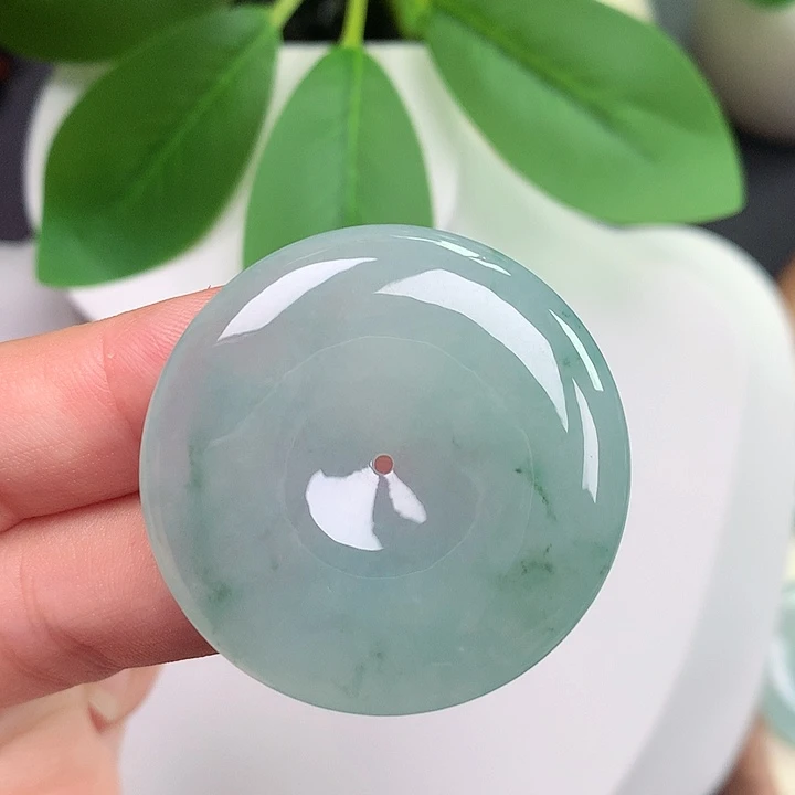 颈饰未镶嵌翡翠平安扣 35.8x6.0mm