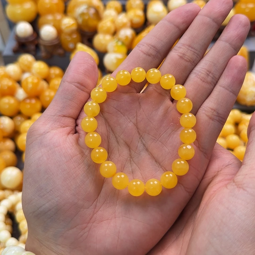 琥珀未镶嵌珠宝奇石9mm同料