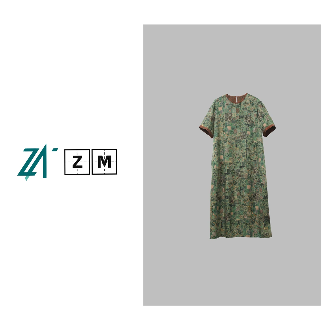 桑蚕丝莨纱新中式减龄款红云纱连衣裙女 Y20B519