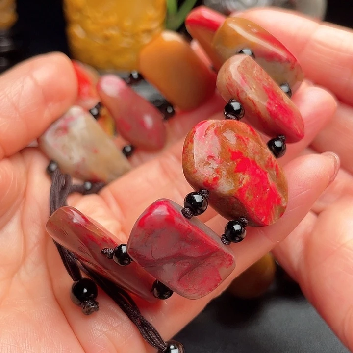 昌化鸡血石昌化鸡血石石印章闲章手串