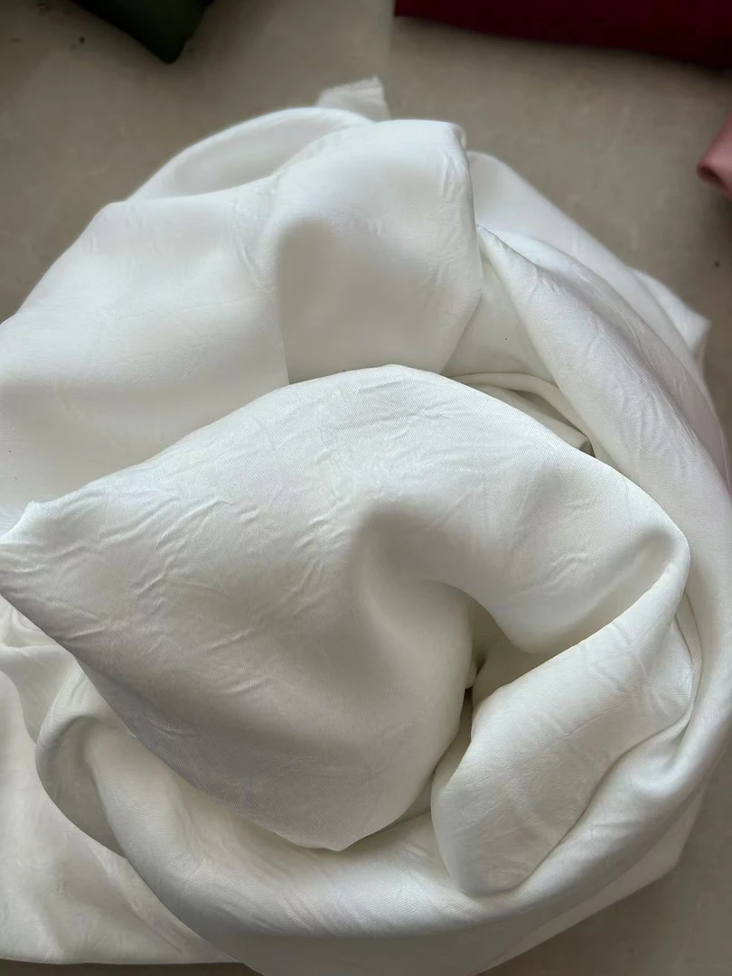 白色双面醋酸手抓花