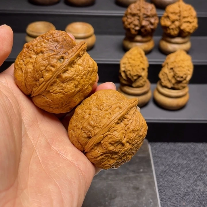 吊坠文玩核桃F金沙红45
