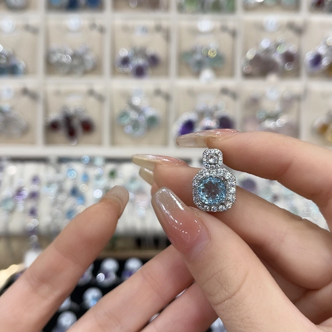 蛇纹石玉银S925镶嵌戒指