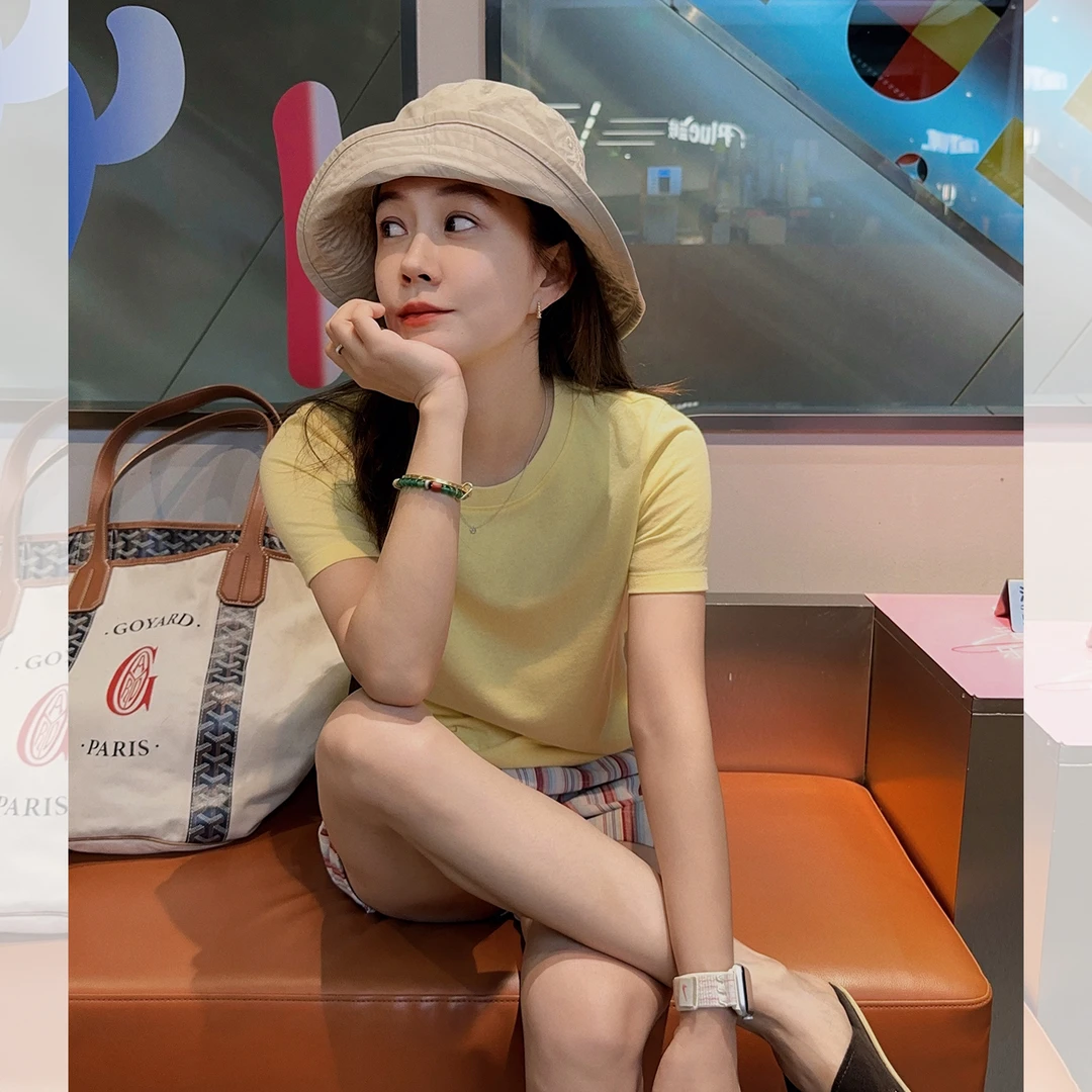 莉贝琳sisy椰云T恤女160g平纹棉无侧缝百搭短袖上衣S25206TS13