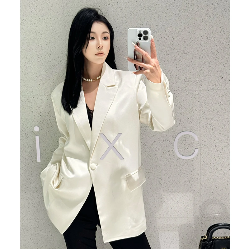 高级感轻奢西装外套女春夏新款休闲宽松气质百搭显瘦薄西服上衣