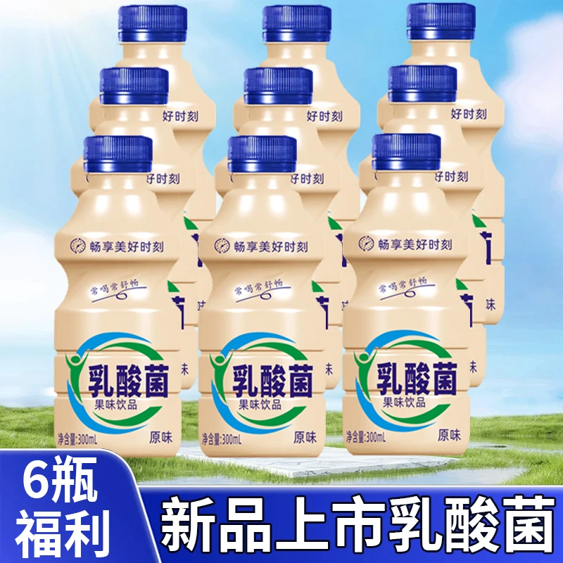 【活菌发酵】乳酸菌风味饮品300ml/6瓶正品保证丰富益生元