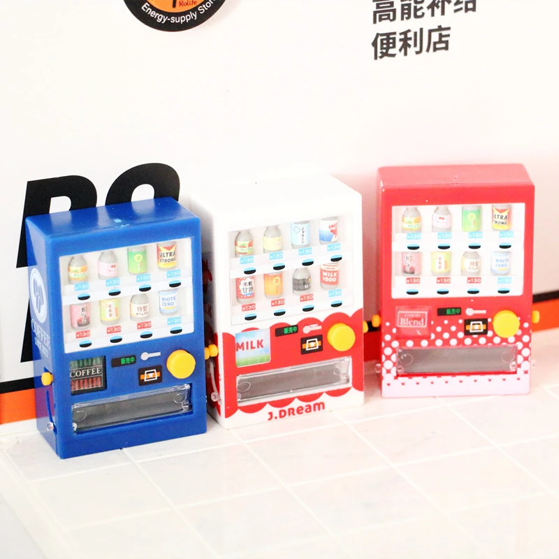 Dollhouse娃娃屋自动饮料贩卖售货机12分ob11gscBJD迷你仿真模型