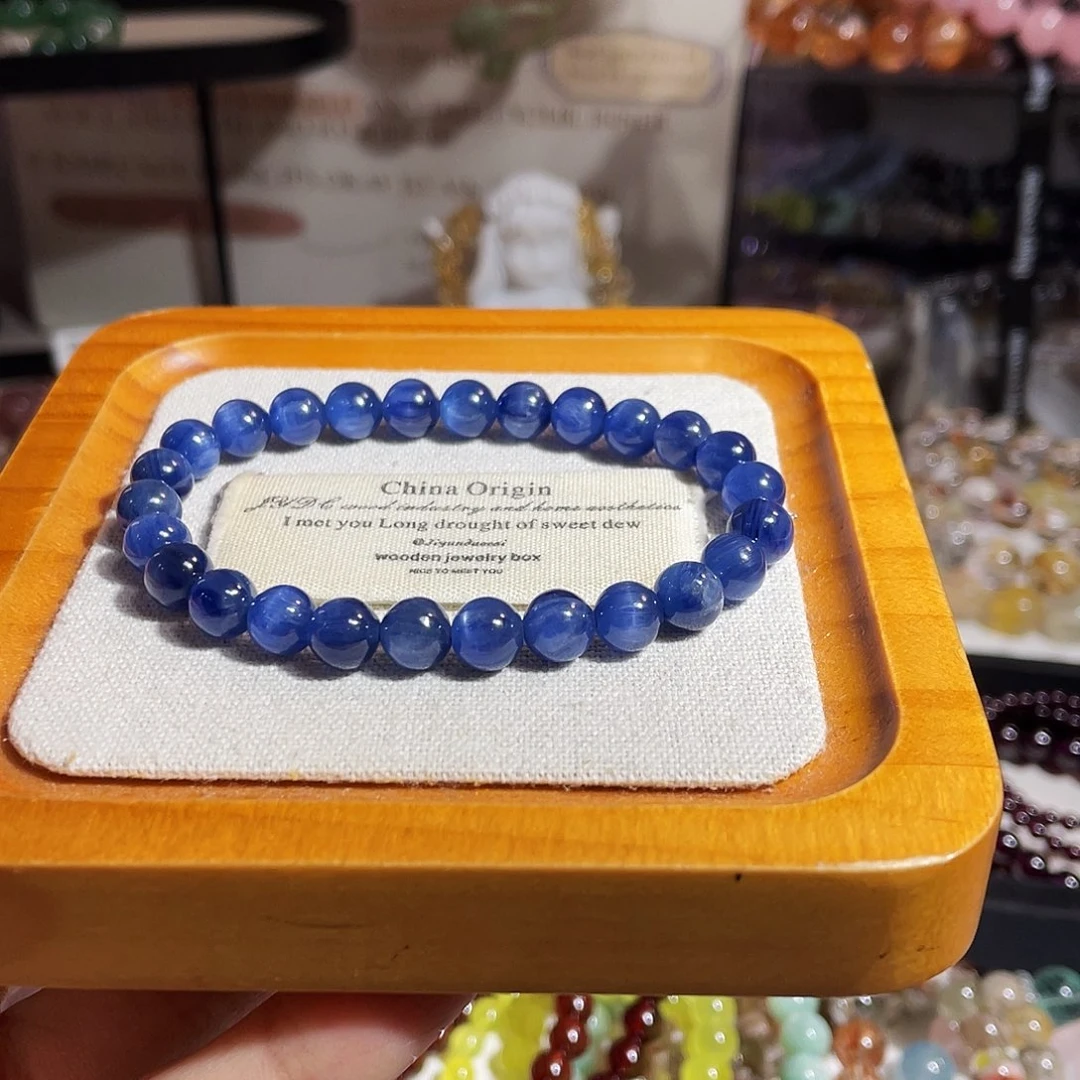 水晶手串未镶嵌猫眼蓝晶