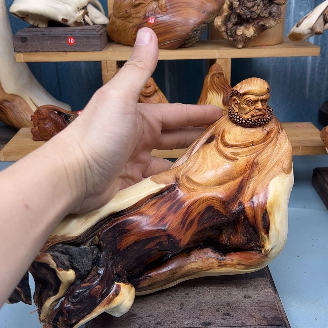 木柏木摆件手把件